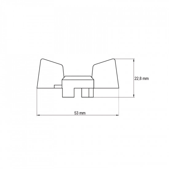 Ручка-метелик Koer для крана шарового 1/2'' алюминиевая (цвет жёлтый) (KR4739)