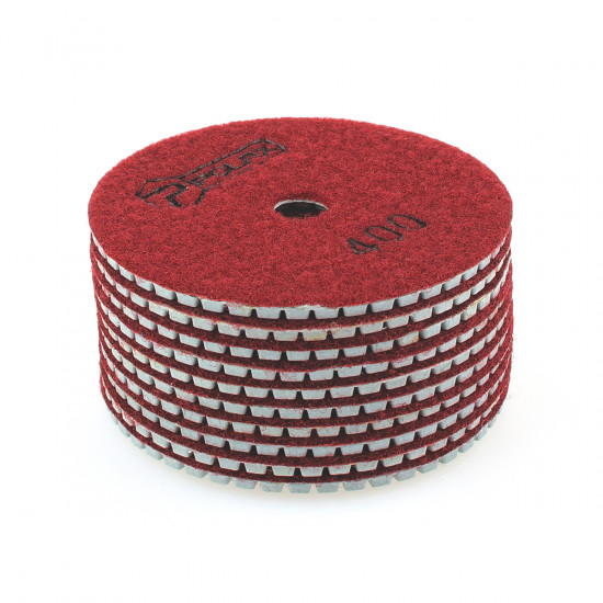 Диск алмазний шліфувальний "Черепашка" P400 та тримач на липучці Polax (335-78)