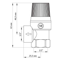 Запобіжний клапан 1.5BAR Koer KR.1260 (KR2679)