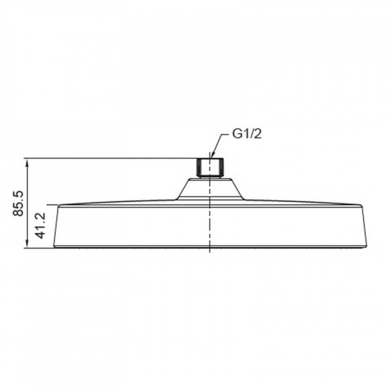 Лійка для душу стельова Koer KP-0403-07-OH 300мм (KR4998)