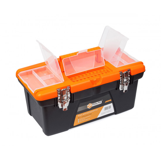 Ящик для інструментів Polax пластиковий з металевим замком 16" (01-013)