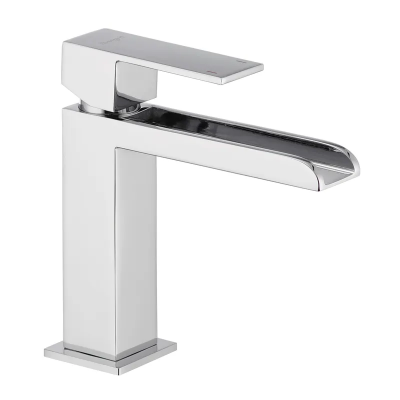 Смеситель для умывальника Ibergrif M11008 с вытяжкой "Водопад" (IB0085)