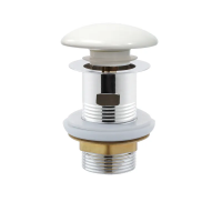 Донний клапан для раковини Mixxus POP-UP-08 WHITE 1 1/4'' автомат СLICK-СLACK з переливом (AC3564)