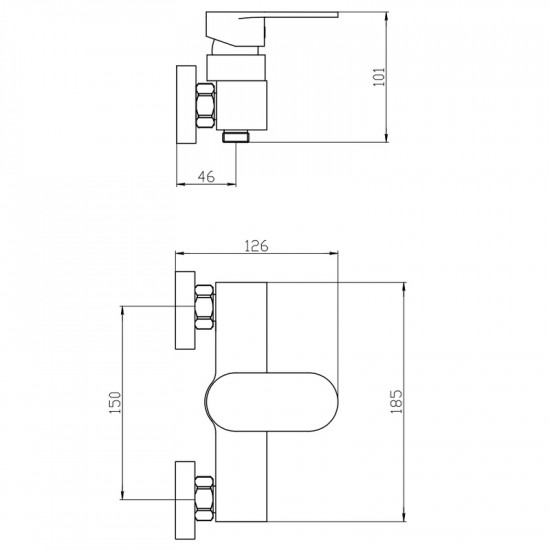 Змішувач для душа Mixxus Bruno 003 (MI6276)