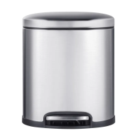 Відро для сміття з плавним закриттям овальне Mixxus Premium Topper-TC0205 SS Color 5л колір нержаві