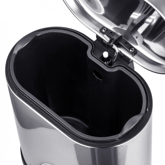 Відро для сміття з плавним закриттям овальне Mixxus Premium Topper-TC0205 SS Color 5л колір нержаві