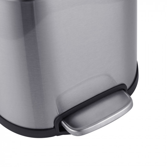 Відро для сміття з плавним закриттям овальне Mixxus Premium Topper-TC0205 SS Color 5л колір нержаві