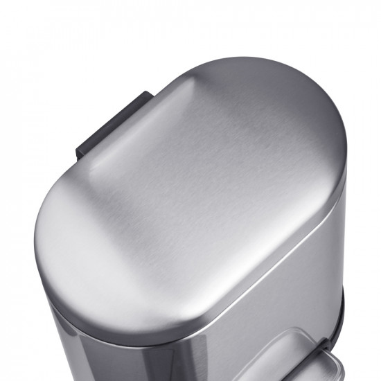 Відро для сміття з плавним закриттям овальне Mixxus Premium Topper-TC0205 SS Color 5л колір нержаві