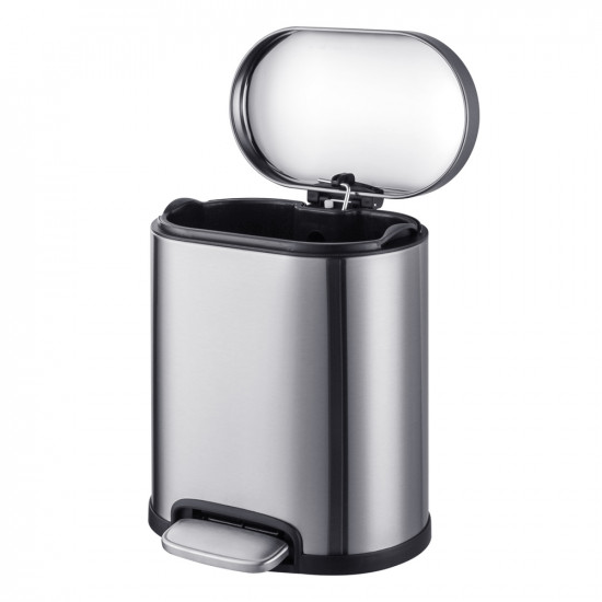 Відро для сміття з плавним закриттям овальне Mixxus Premium Topper-TC0205 SS Color 5л колір нержаві