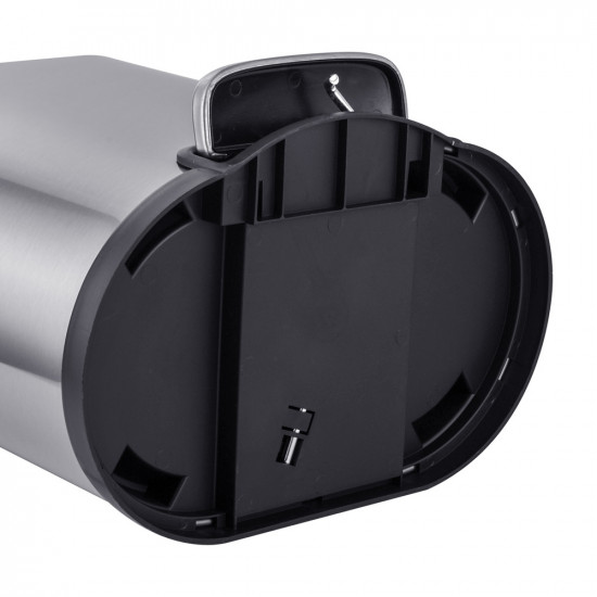 Відро для сміття з плавним закриттям овальне Mixxus Premium Topper-TC0205 SS Color 5л колір нержаві