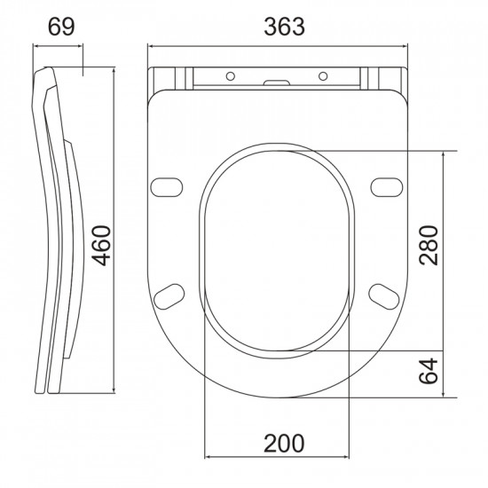 Унітаз-компакт ергономічний Koer TT-0201-T3 675x390x860mm система змиву TORNADO 3.0 (KR5613)