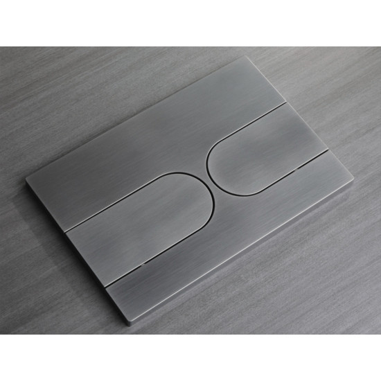 Панель змиву Koer KT-0604-07 240x160x10mm пластикова, кнопка закруглена (KR5325)