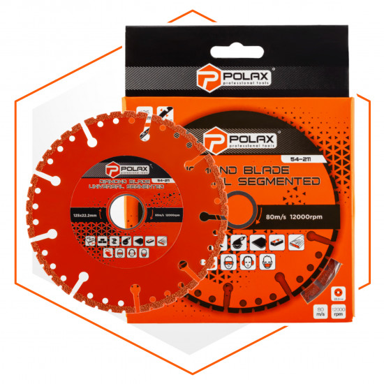 Диск алмазний універсальний сегментний Polax 125*22.2 мм (54-211)