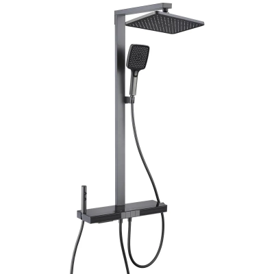 Душова колона з термостатичним змішувачем Mixxus Premium Next-009-J Graphite, 4 режими (MI6544)