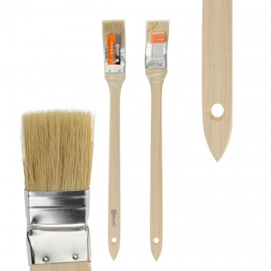 Пензель радіаторний Polax 1,5" тип "Стандарт" змішаний ворс, дерев\'яна ручка (13-002) Пензель радіаторний Polax 1,5" тип "Стандарт" змішаний ворс, дерев\'яна ручка (13-002)