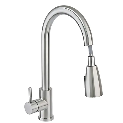 Змішувач для кухні Haiba SUS 014 з висувною лійкою (HB3898)