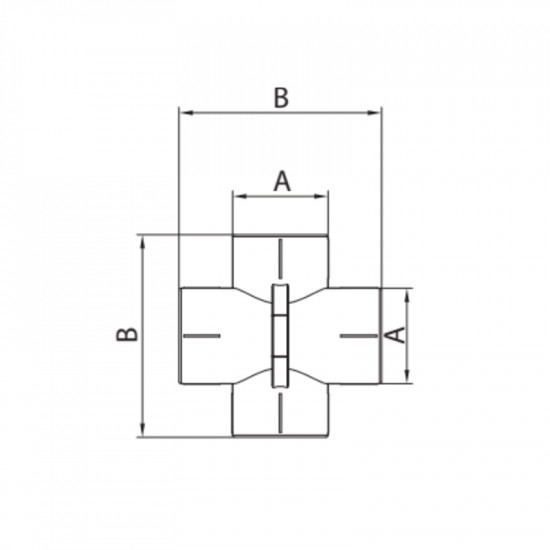 Крестовина Проходная Koer K0261.PRO - 20 PPR (KP2614)