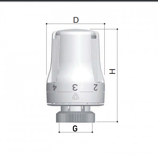 Термоголовка Roho R4010-3015 - 30х1,5 (рідинний елемент) (RO0136)
