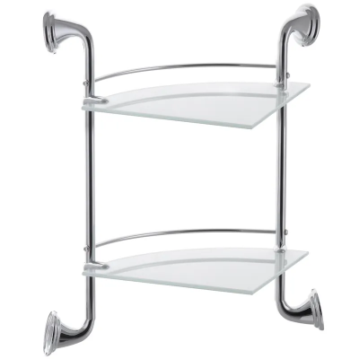 Полиця у ванну кутова скляна Zerix LR1507-2 (LL1408)