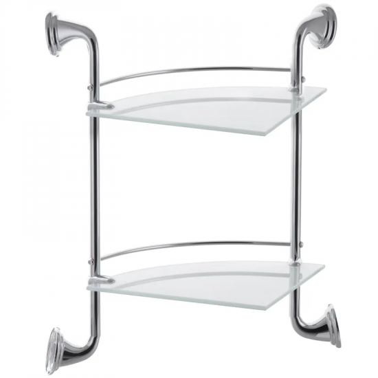 Полиця у ванну кутова скляна Zerix LR1507-2 (LL1408)