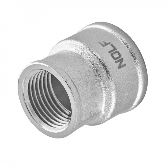 Муфта редукционная Nolf NFC.C0608-N-3/4"x1/2" никелированная (NF3075)