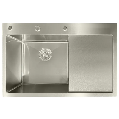 Мийка з нержавіючої сталі MIXXUS MH7849L NANO-SILVER (3.0/0.8) колір нержавійка (MI7048)