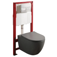 Комплект унітаз з інсталяцією для унітазу Mixxus Premium ELLIPSE-SET-2101 GRAY система змиву TORNAD