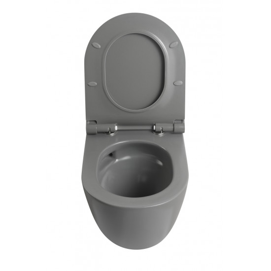 Комплект унітаз з інсталяцією для унітазу Mixxus Premium ELLIPSE-SET-2101 GRAY система змиву TORNAD