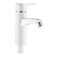 Смеситель для раковины Plamix Sergio-001(W) Белый (с подводкой) (PM0607)