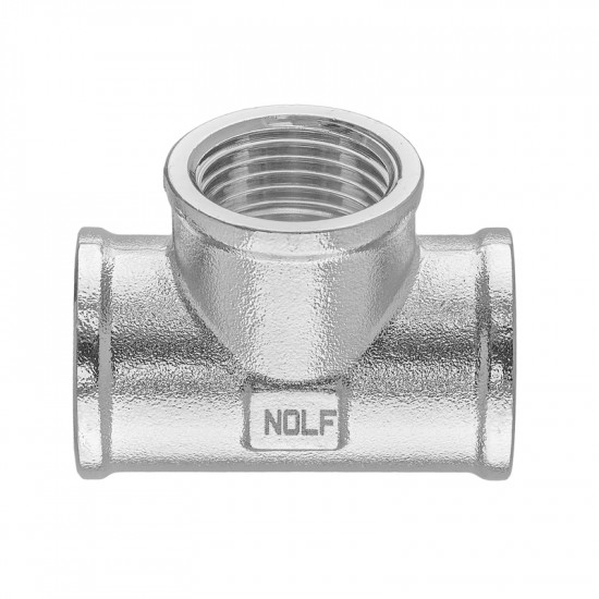 Трійник Nolf NFC.T06F-N-1/2''FFF нікельований (NF3091)