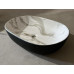 Раковина накладна MIXXUS PREMIUM ELLIPSE-0105 MARBLE-BLACK 600х400х150mm (MP6565)