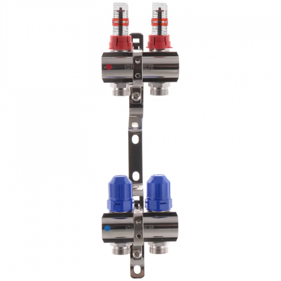 Коллекторный блок с расходомерами Koer KR.1110-02 1"x2 ways (KR2639)