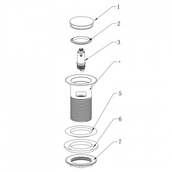 Донний клапан для раковини Zerix BV-05 1 1/4'' з переливом автоматичний СLICK-СLACK (Колір хром) (Z