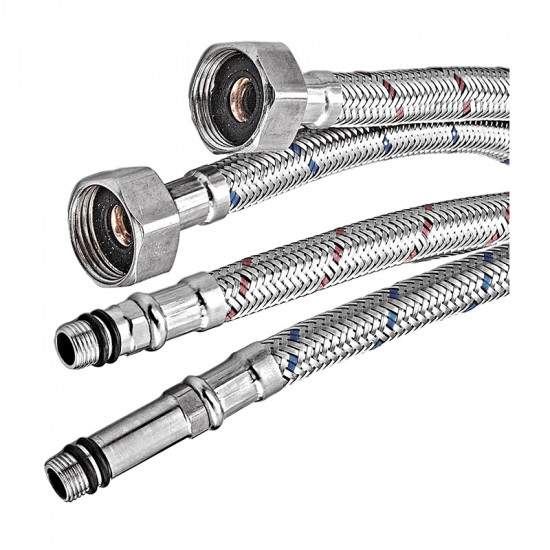 Гибкое подводка Champion FH-01-F1/2"xM10-80 нержавейка (пара) (AC0670)