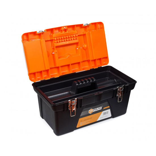 Ящик для інструментів Polax пластиковий з металевим замком 19" (01-0144)