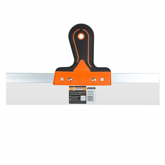 Шпатель фасадний Polax 350 x 50 мм з нержавіючим покриттям, двокомпонентна ручка PROFI (111-082)