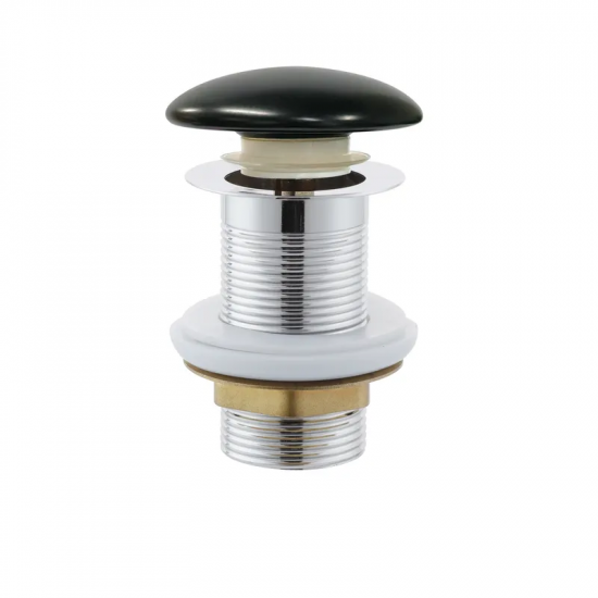 Донний клапан для раковини Mixxus POP-UP-09 BLACK 1 1/4'' автомат СLICK-СLACK без переливу (AC3568)