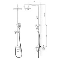Душевая колонна с смесителем Mixxus Premium DALI 009-J (MI6748)