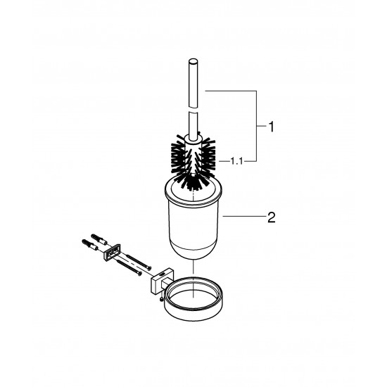 Йорж для унітазу Grohe Essentials Cube New (40513001)