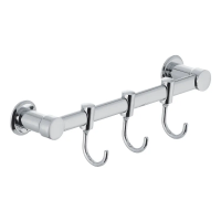 Вешалка для полотенец в ванную с 3-мя движущимися крючками ZERIX LR205-3 (LL1417)