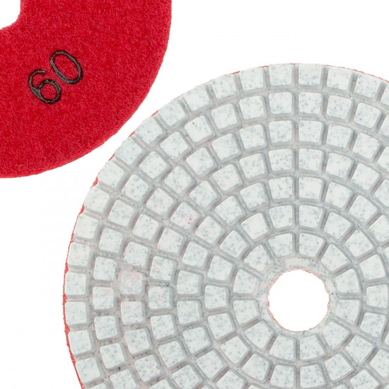 Диск алмазний Polax шліфувальний гнучкий на липучці "Черепашка" 100 мм, P60 (54-197)