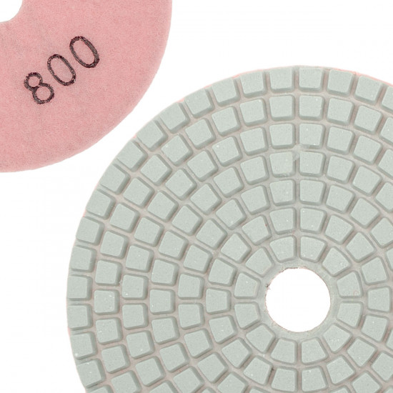 Диск алмазний Polax шліфувальний гнучкий на липучці "Черепашка" 100 мм, P800 (54-205) Диск алмазний Polax шліфувальний гнучкий на липучці "Черепашка" 100 мм, P800 (54-205)