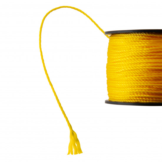 Шнур муляра Polax для будівельних робіт 1,5 мм х 100 м, жовтий (30-009)