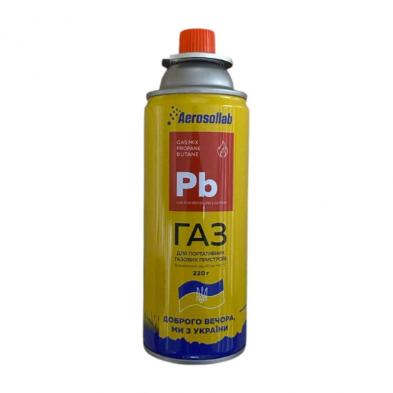 Газ до пальників 220g/400ml Aerosollab (1/28) (30002)
