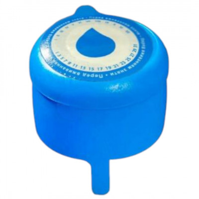 Крышка для бутылей 18,9 л, VIO ПЭТ комбо, наклейка синий (0005CHBLUcombo)