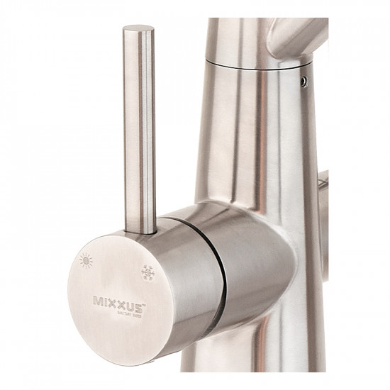 Кухонний змішувач із сірим силіконовим виливом Mixxus FUL-021 (з вих.для питної води) (MI6020)