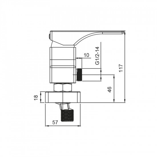 Змішувач для душу Koer KB-30010-05 (Колір чорний) (KR3487)