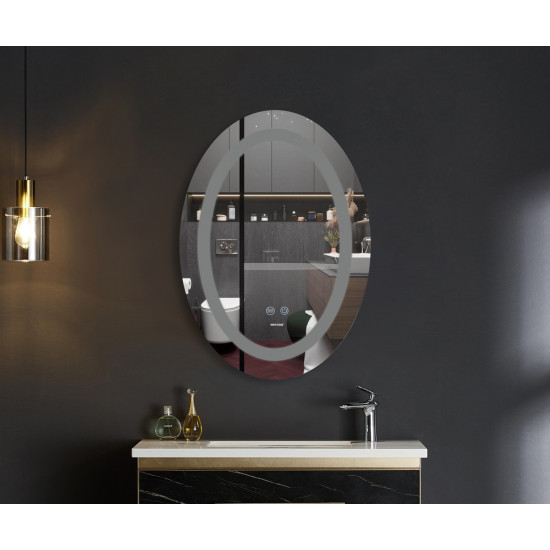 Зеркало Mixxus PLAIN MV03-50x70 с LED Touch, Anti-fog, диммером, рег. яркости (MI6664)