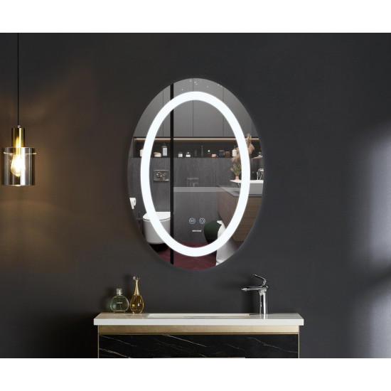 Зеркало Mixxus PLAIN MV03-50x70 с LED Touch, Anti-fog, диммером, рег. яркости (MI6664)