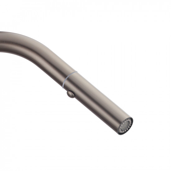 Кухонний змішувач з висувним виливом KOER KI-70004-02 (нерж. сталь) (KR3385)